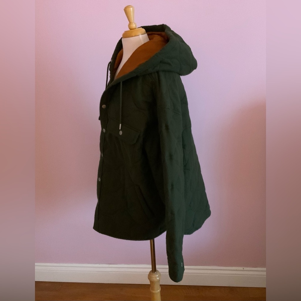 BDG Green Quilted Jacket - Picture 4 of 8